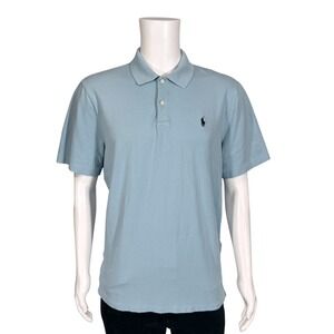 Polo Golf Ralph Lauren Mens Large Light Blue Short Sleeve Stretch Polo Shirt